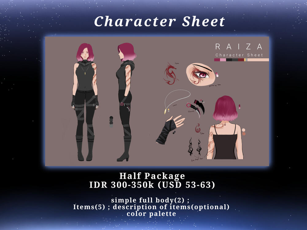 Half Package Character Sheet